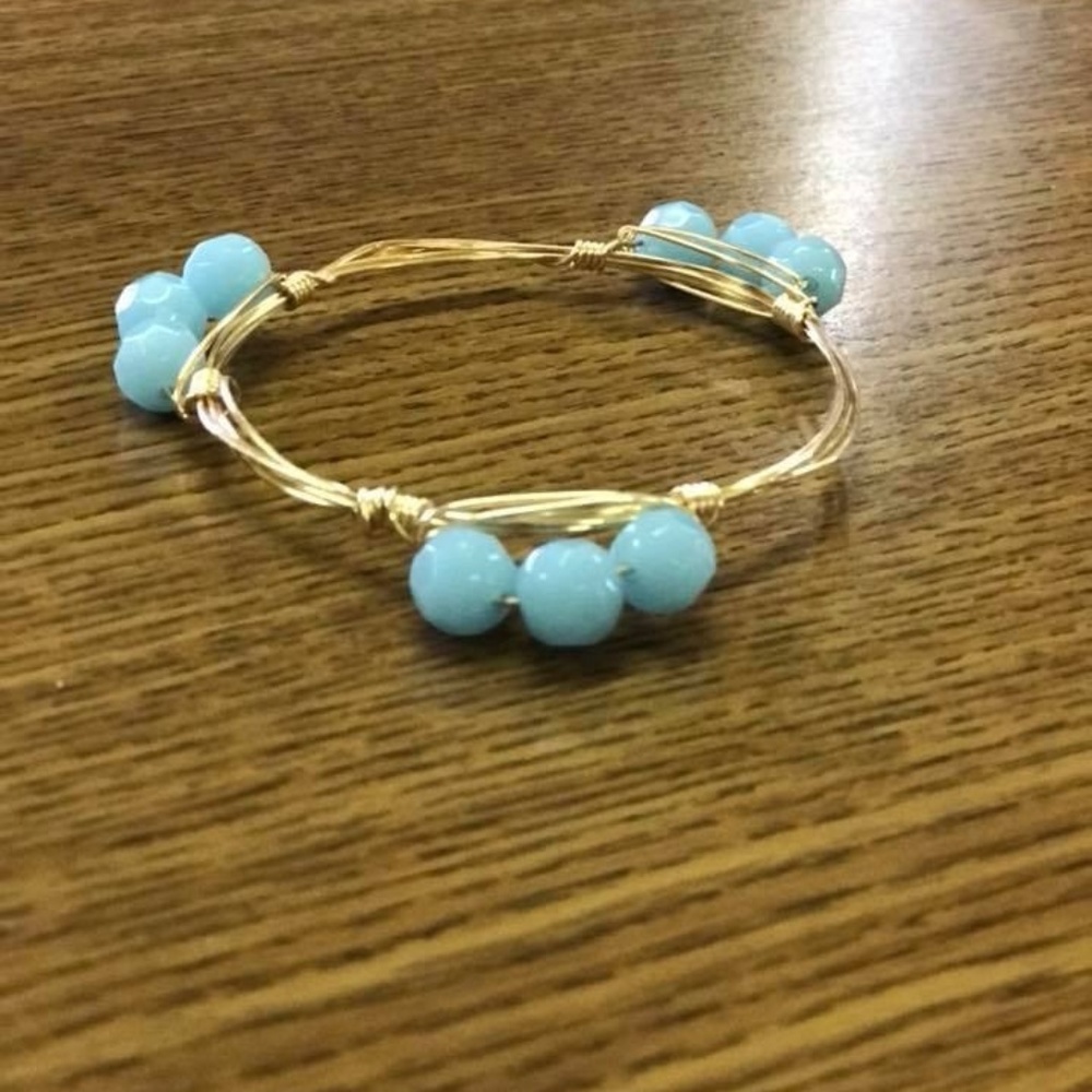 bourbon & boweties inspired wire wrapped bracelet